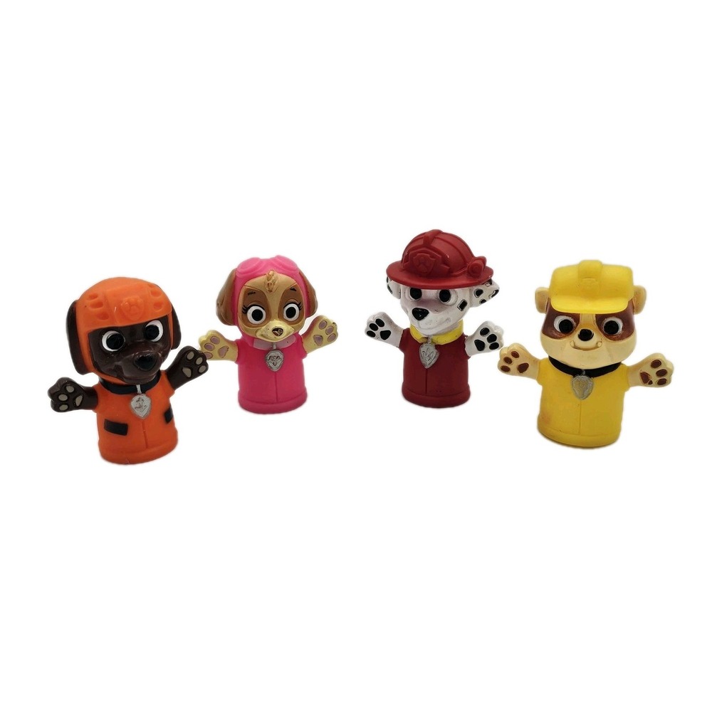 5pc Ginsey Nickelodeon 4 Paw Patrol Bath Finger Puppets 1 Busy Bee Finger Puppet